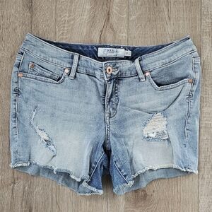 Torrid “We Swear By The Fit” Distressed Denim Jean Shorts Size 10